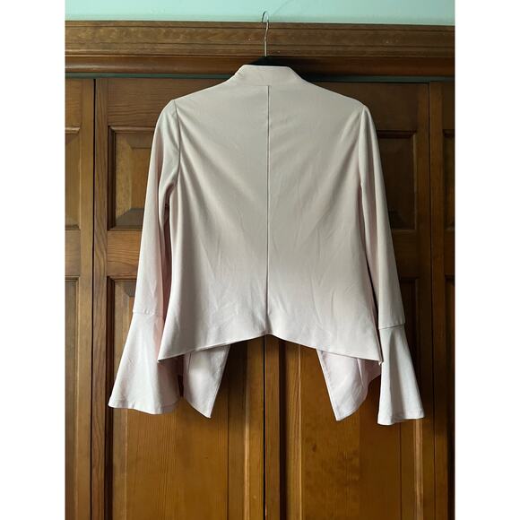 Adrianna Papell Women's Open-Front Asymmetrical Hem Blazer Jacket Pink Size S - Picture 3 of 8